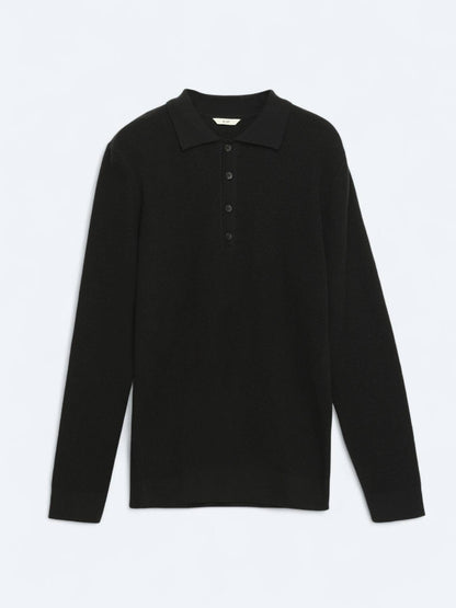Schwarzes Strick-Sweatshirt