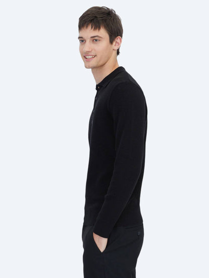 Schwarzes Strick-Sweatshirt