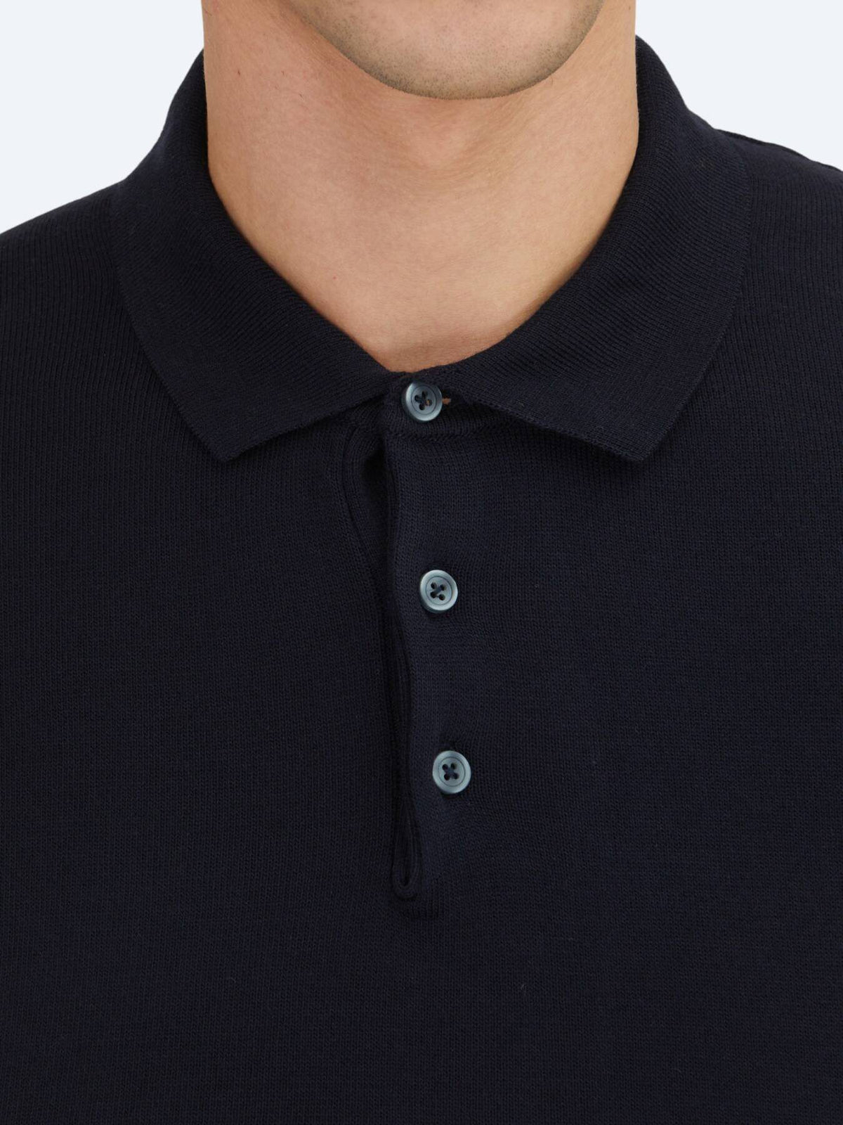 Marineblaues Strick-Sweatshirt
