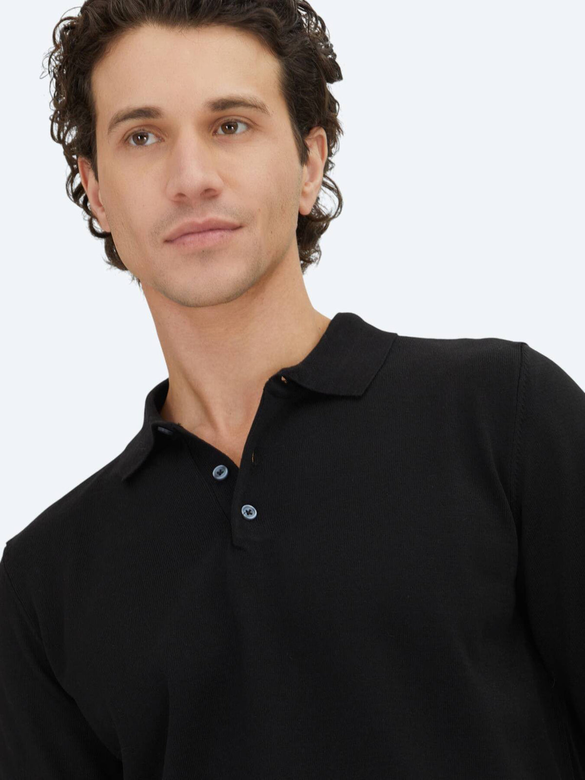 Schwarzes Strick-Sweatshirt