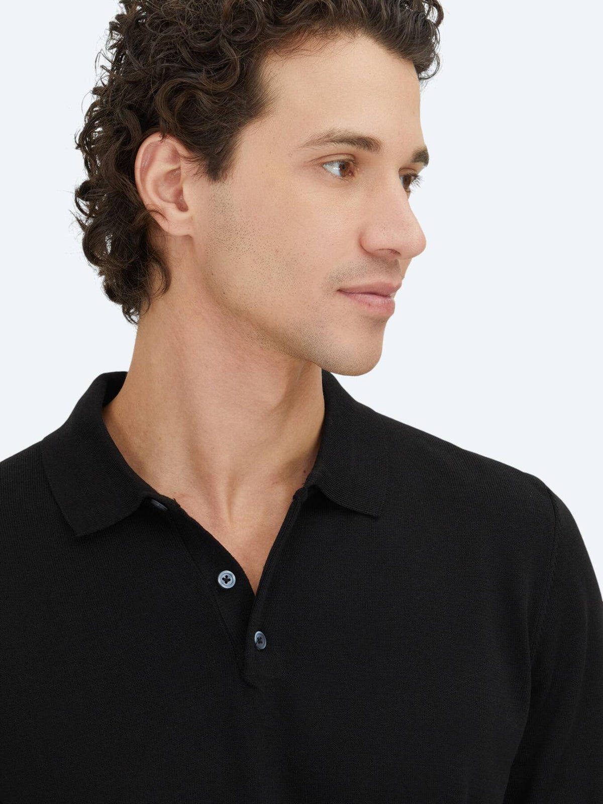 Schwarzes Strick-Sweatshirt