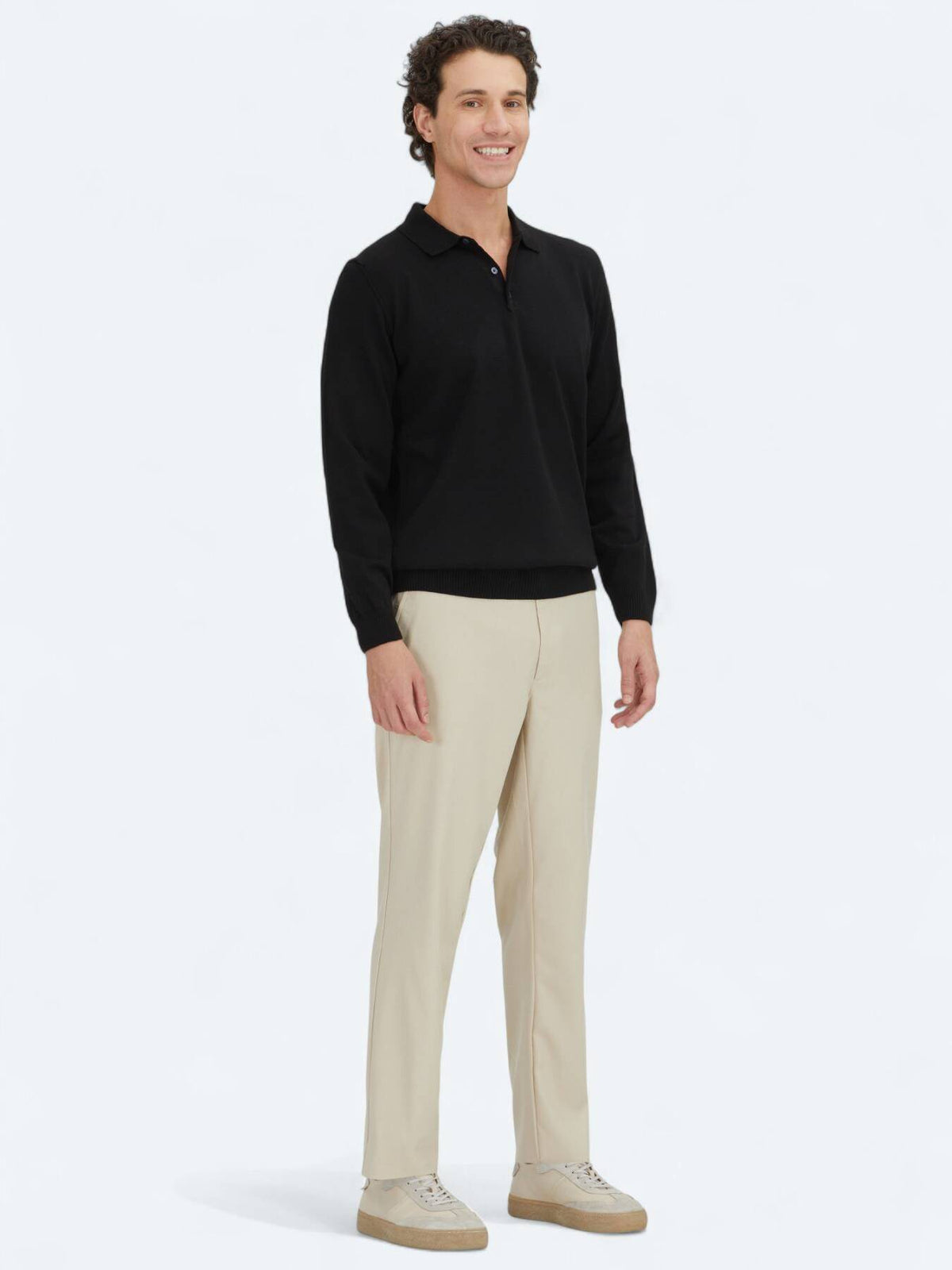 Schwarzes Strick-Sweatshirt