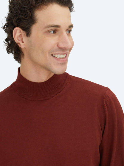 Rotes Strick-Top aus Velours