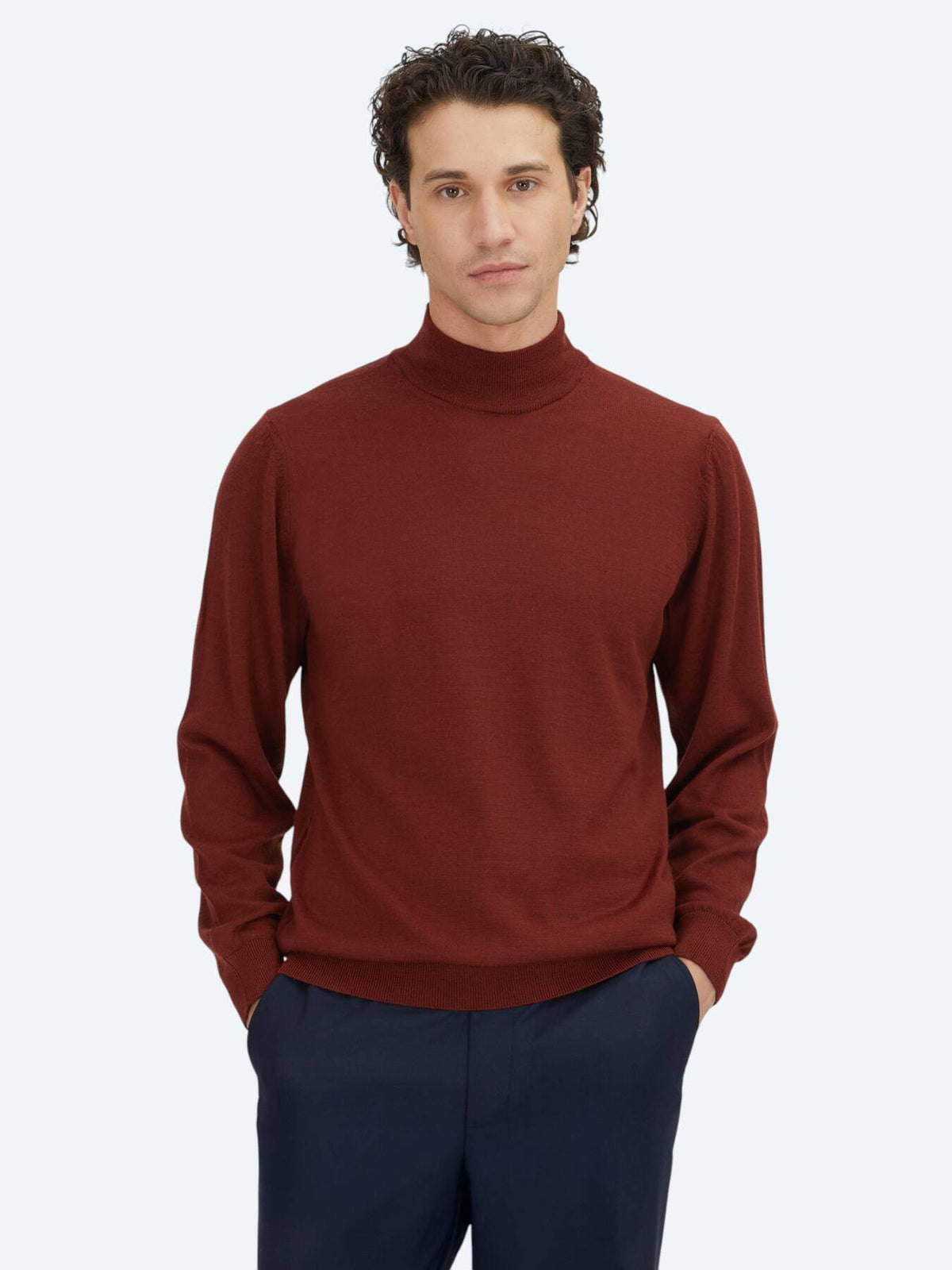 Rotes Strick-Top aus Velours