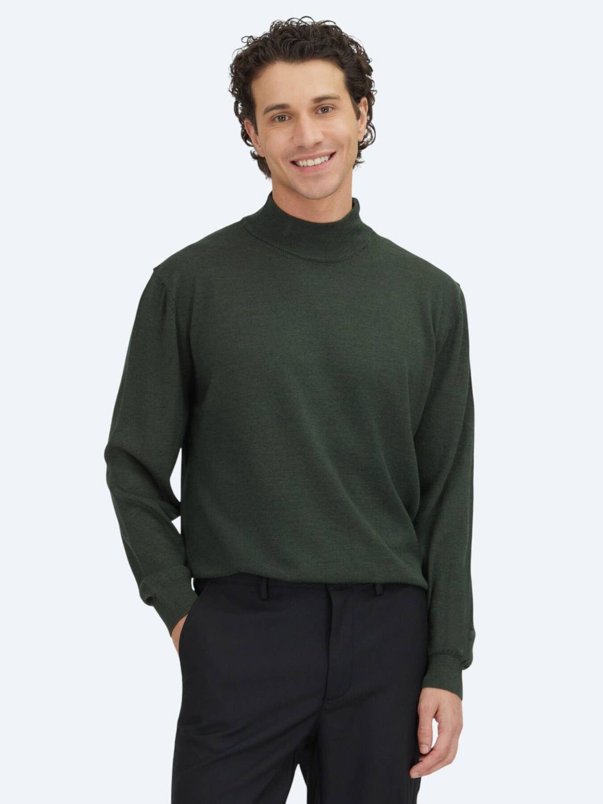 Grüner Strickpullover