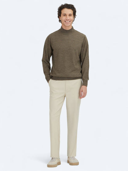 Dunkelbeige Strickpullover