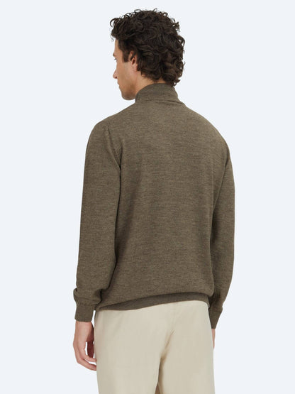 Dunkelbeige Strickpullover