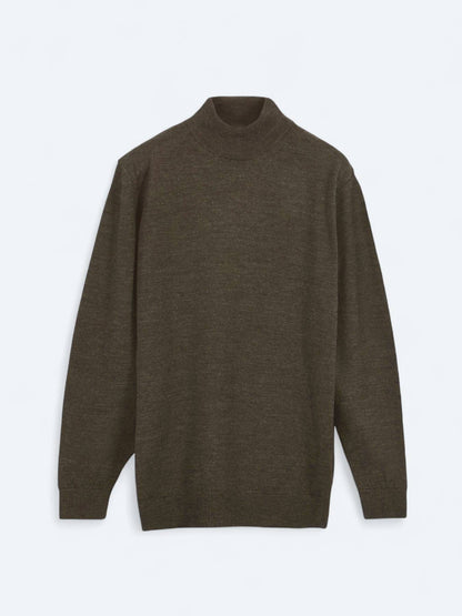 Dunkelbeige Strickpullover