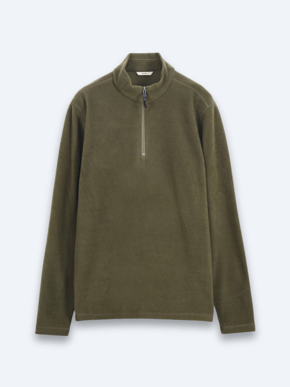Khaki Rollkragen Sweatshirt schlicht
