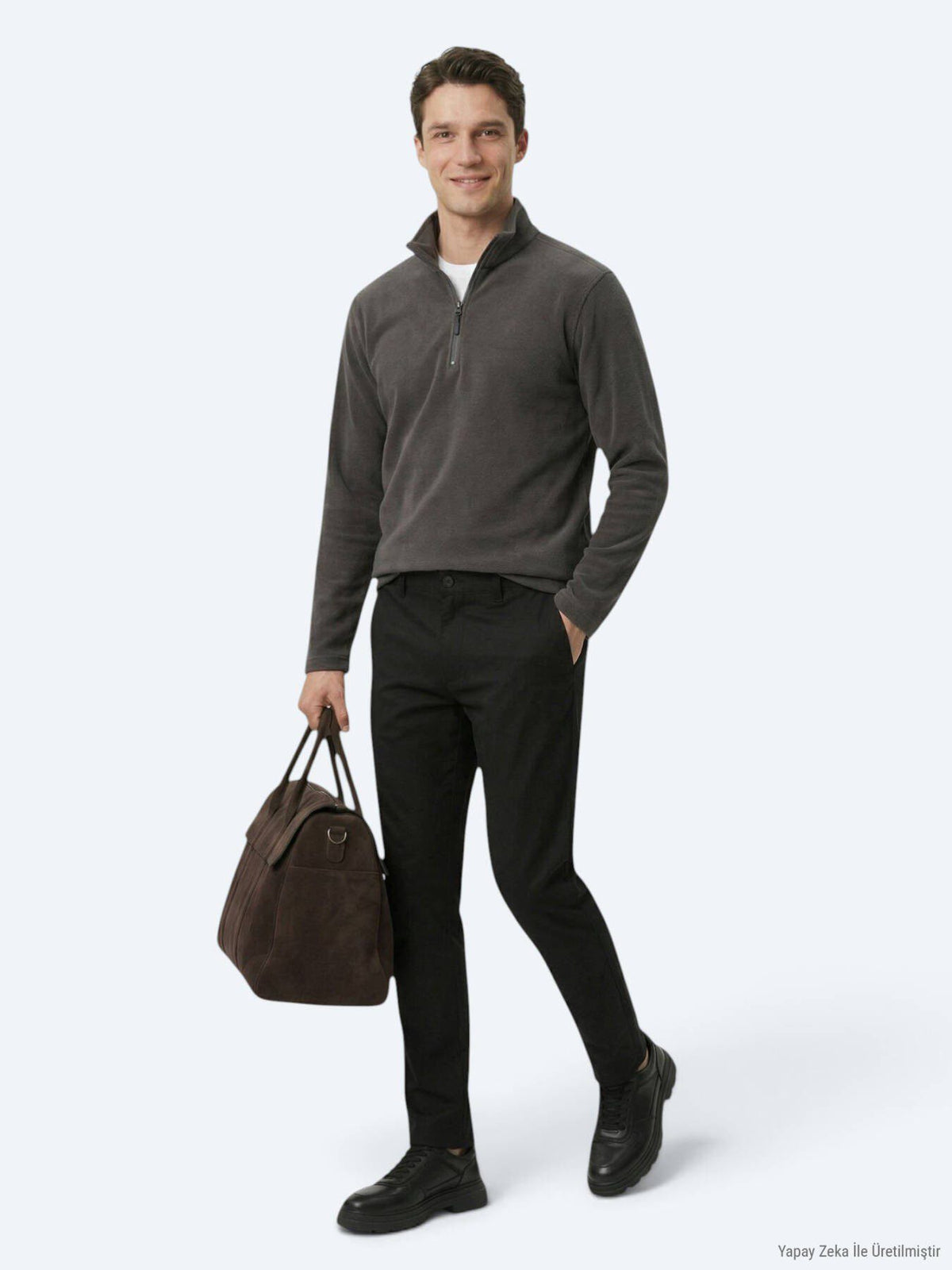 Hartkohle Rollkragen Sweatshirt