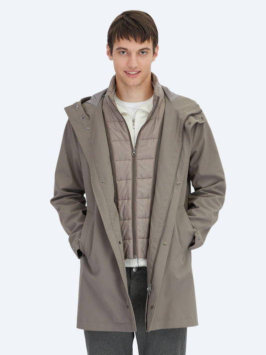Khaki Oversize Doppelreiher Casual Regenmantel