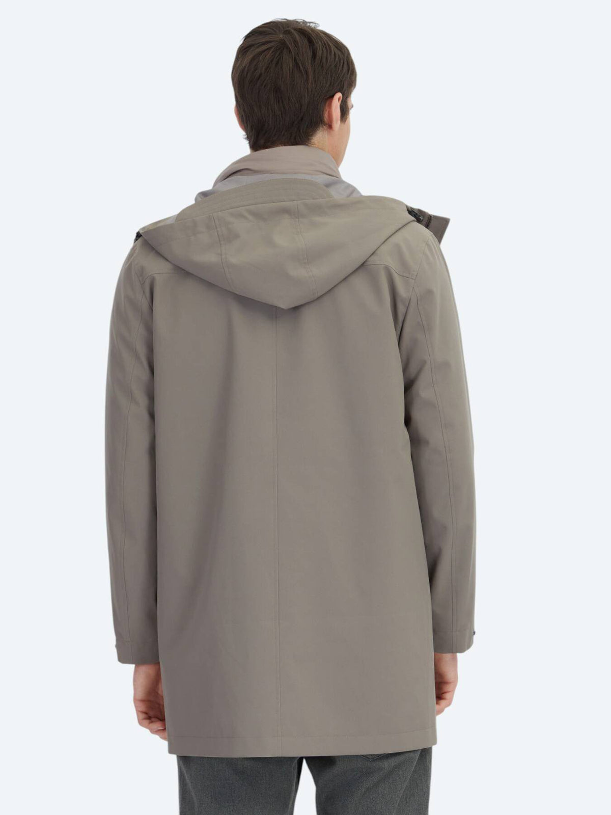 Khaki Oversize Doppelreiher Casual Regenmantel
