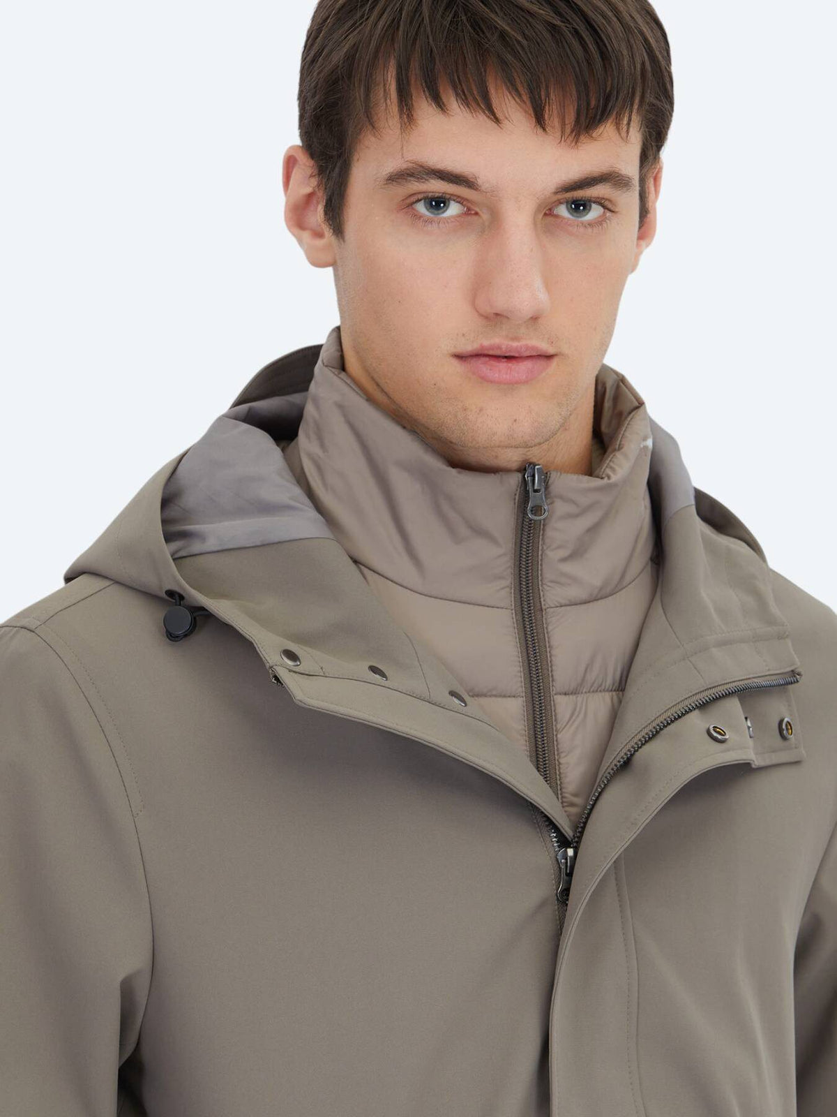 Khaki Oversize Doppelreiher Casual Regenmantel