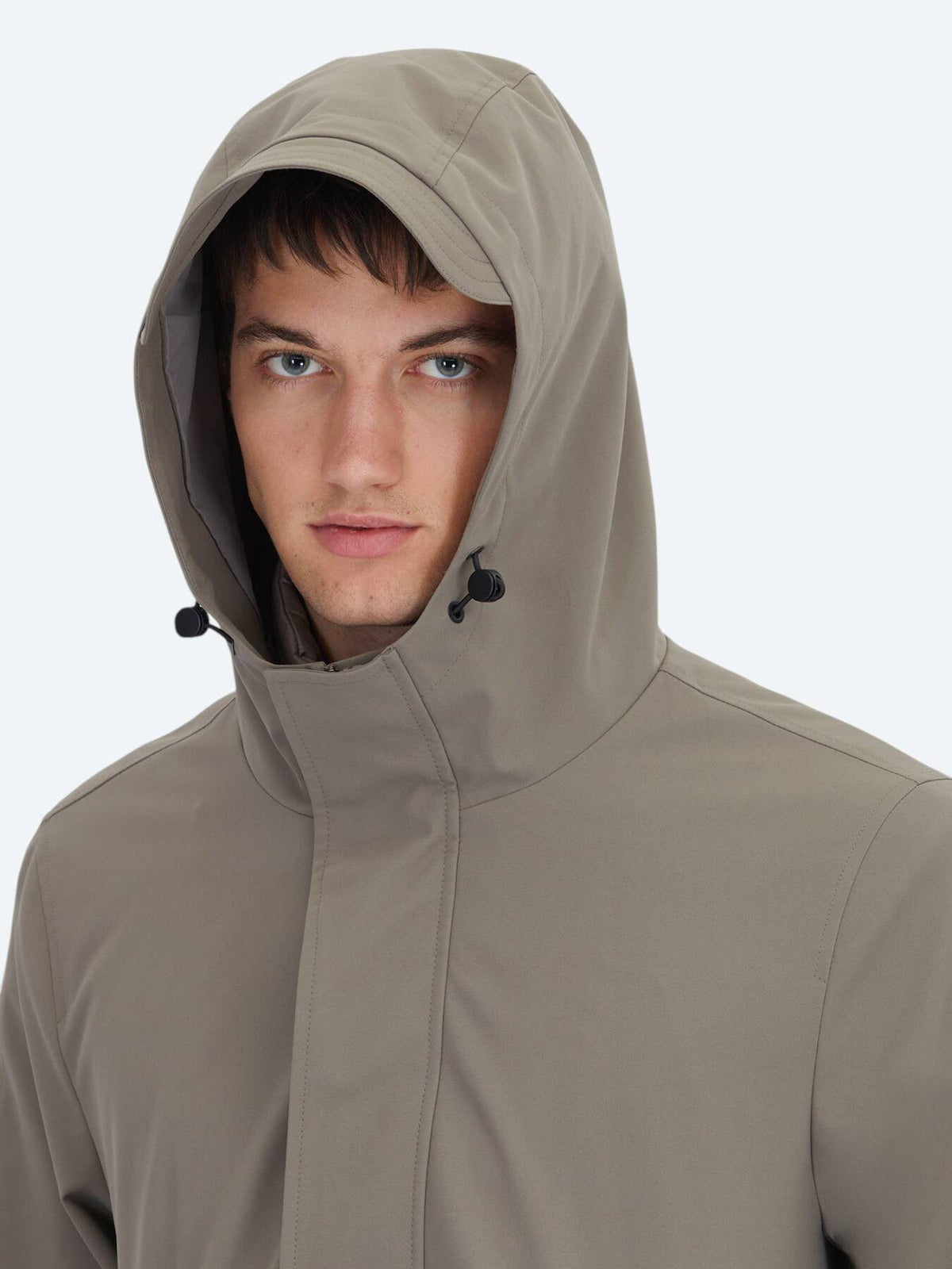 Khaki Oversize Doppelreiher Casual Regenmantel