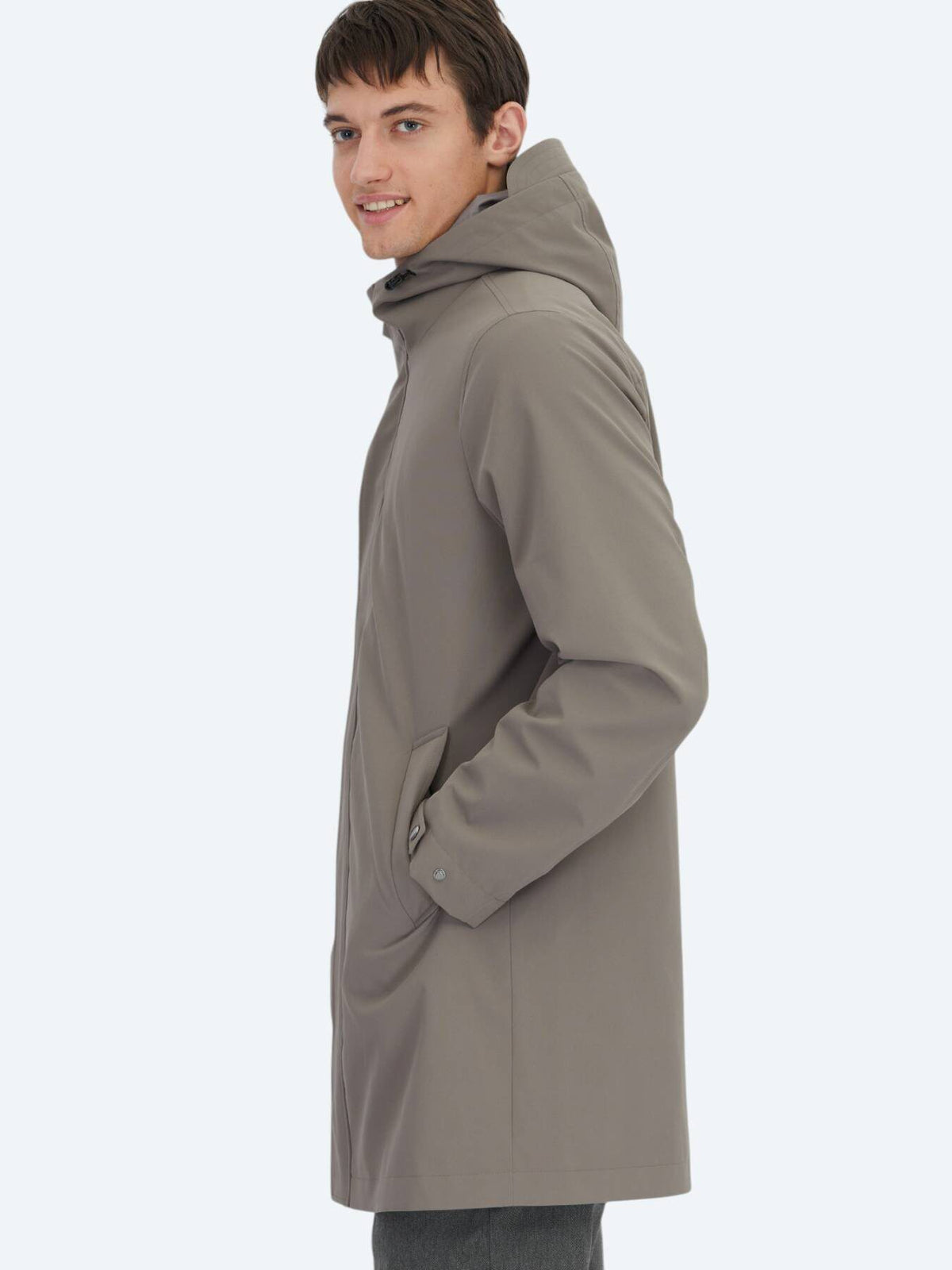 Khaki Oversize Doppelreiher Casual Regenmantel
