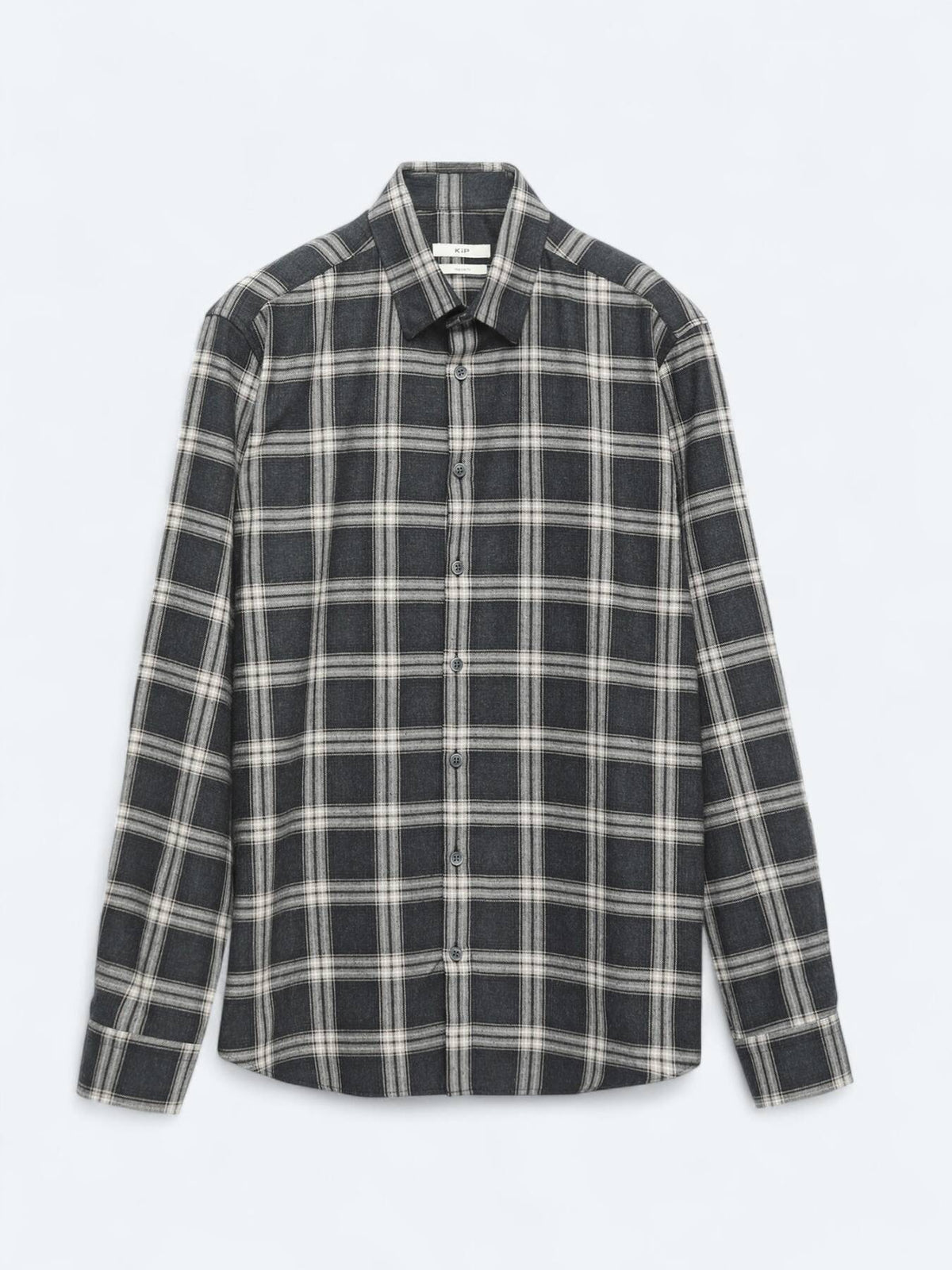 Kohlenstoff Regular Fit Casual Baumwollhemd
