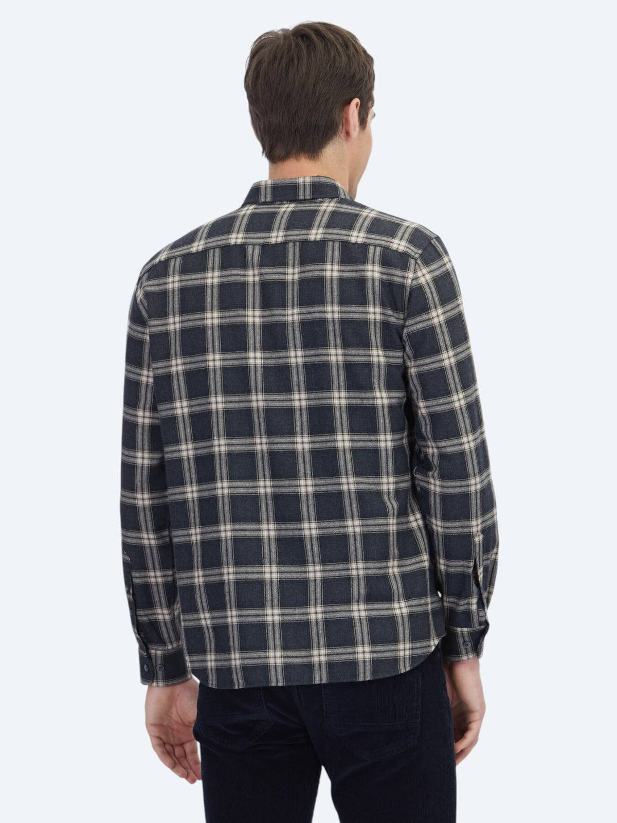 Kohlenstoff Regular Fit Casual Baumwollhemd