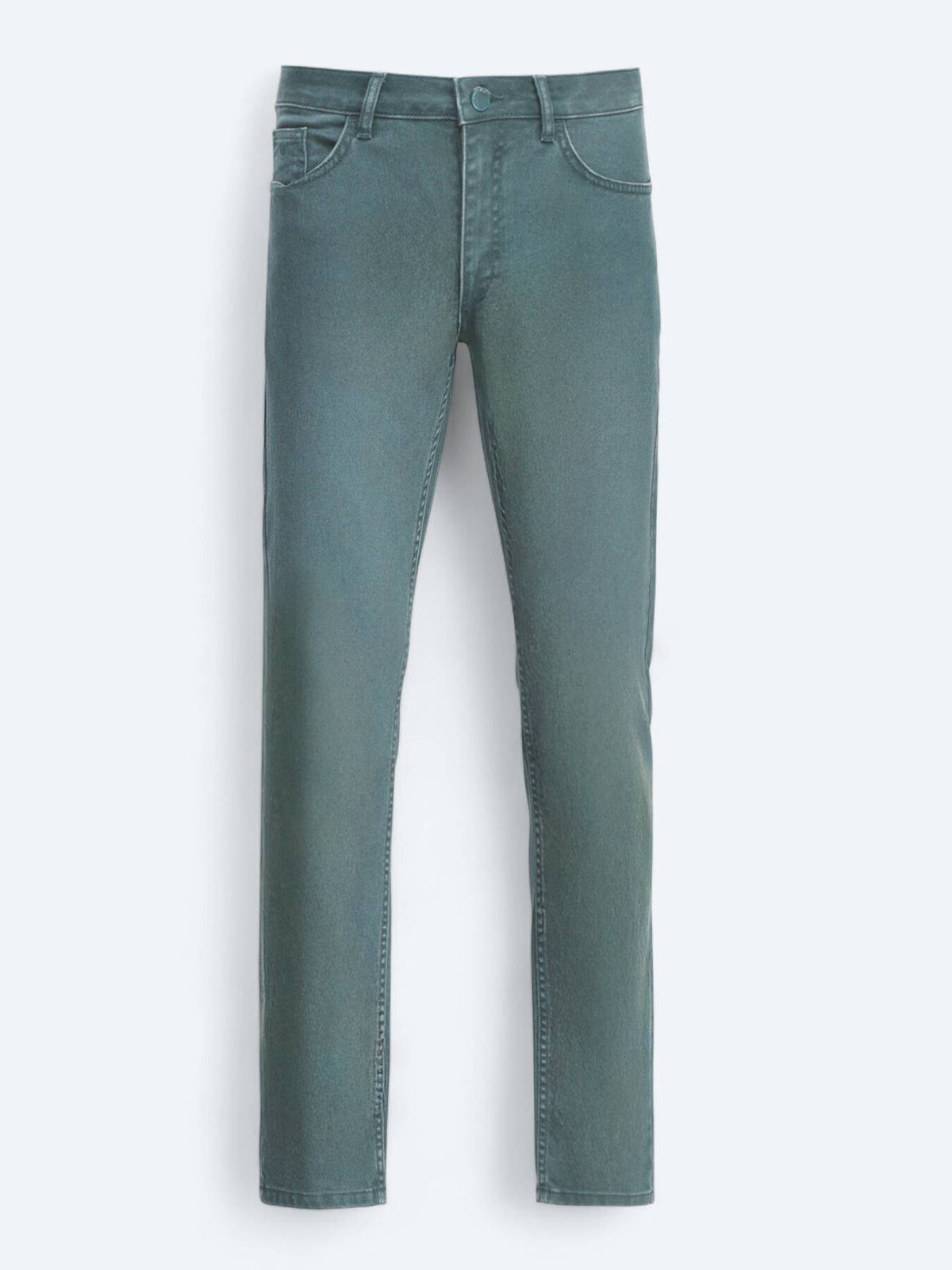 Khaki Weiche Denim Baumwollhose