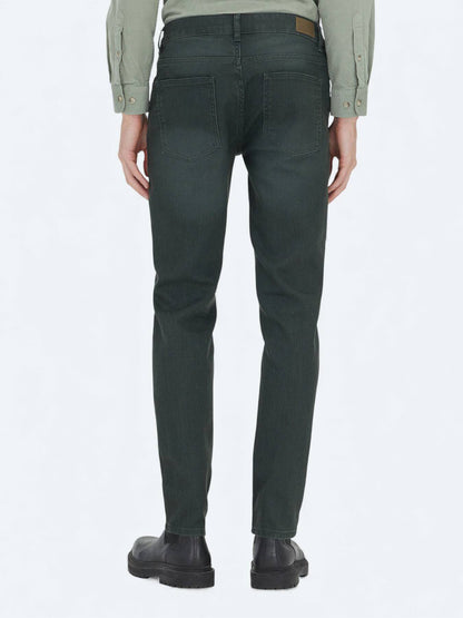 Khaki Weiche Denim Baumwollhose
