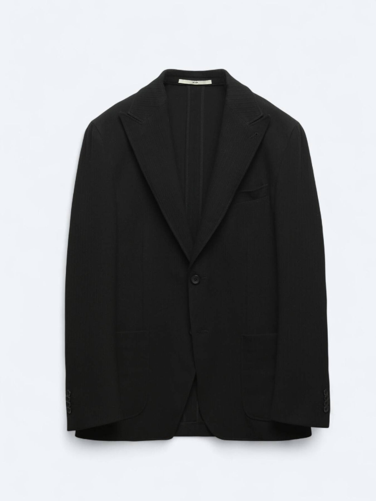 Schwarze gestreifte Jacke, modern fit