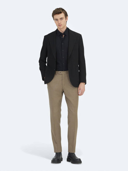 Schwarze gestreifte Jacke, modern fit