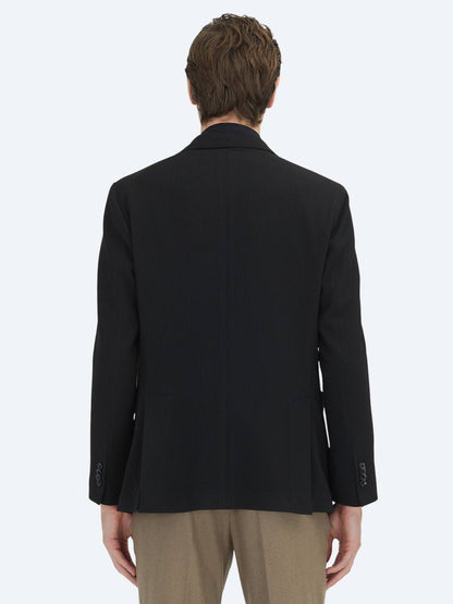 Schwarze gestreifte Jacke, modern fit