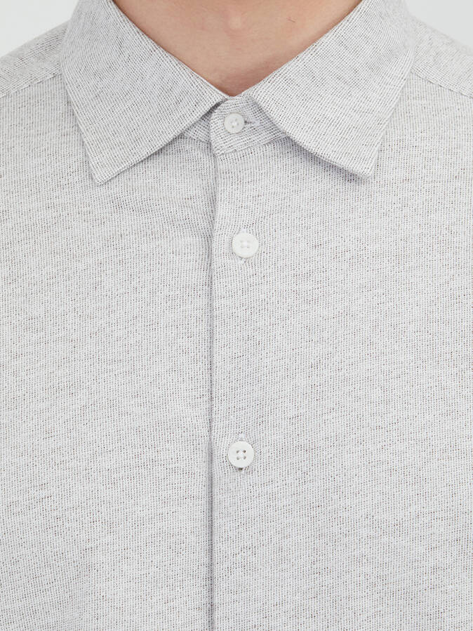 Gestreiftes Regular Fit Casual Hemd 100% Baumwolle