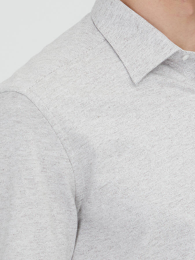 Gestreiftes Regular Fit Casual Hemd 100% Baumwolle