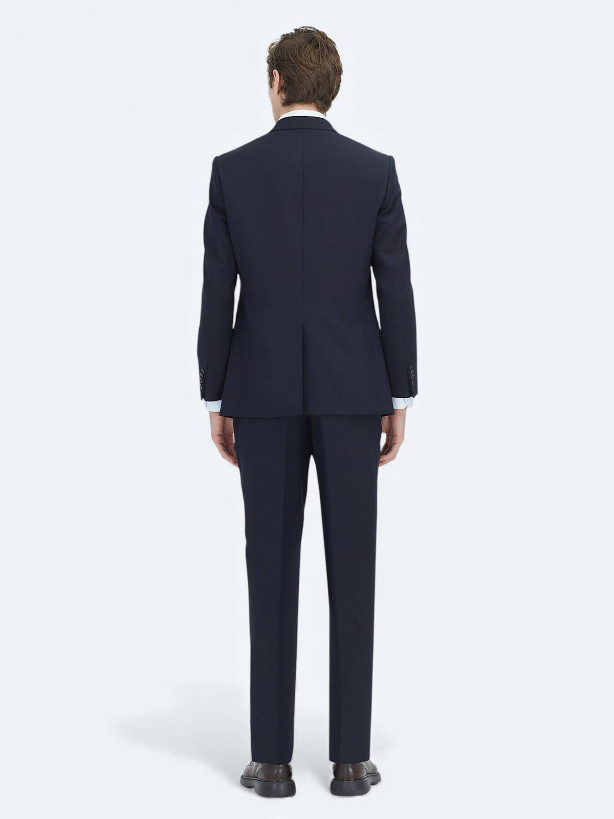 Marineblau Modern Fit Wollanzug