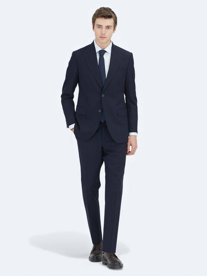 Marineblau Modern Fit Wollanzug