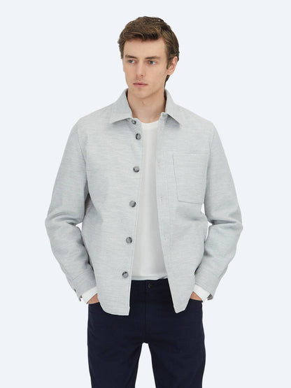 Grau Regular Fit Wollmisch-Blazer