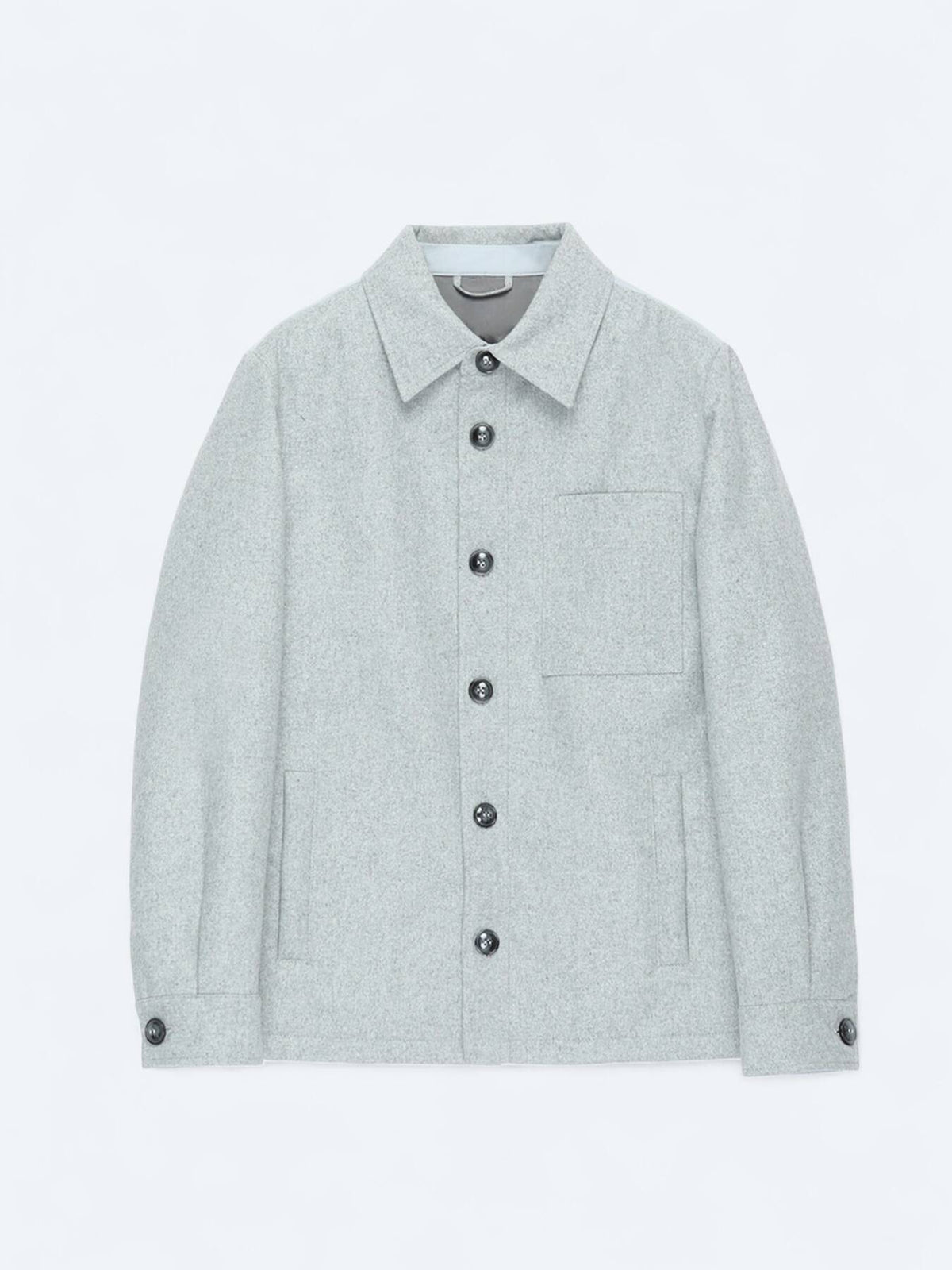 Grau Regular Fit Wollmisch-Blazer