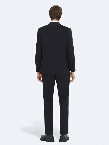 Schwarzer schlichter Anzug, Modern Fit