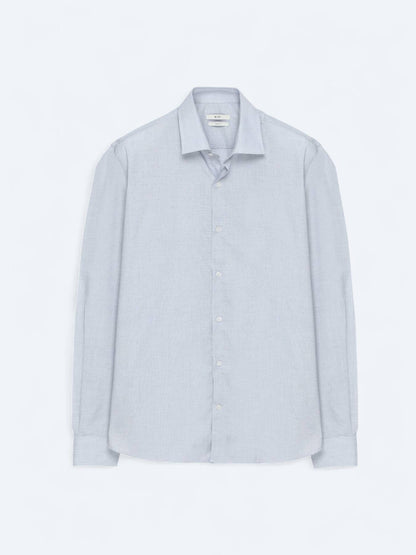 Grau Regular Fit Webklassik Baumwollhemd