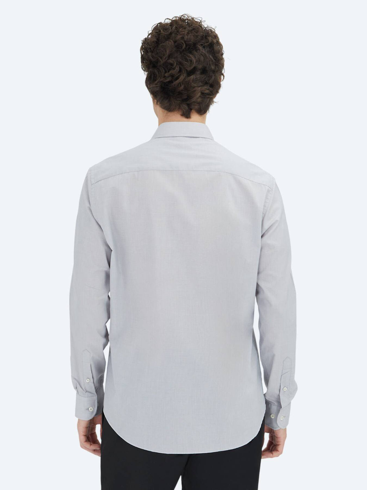 Grau Regular Fit Webklassik Baumwollhemd
