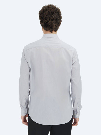 Grau Regular Fit Webklassik Baumwollhemd