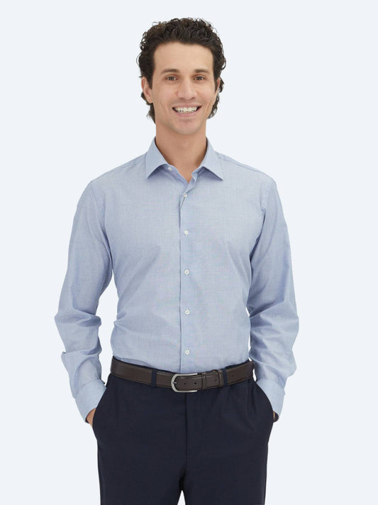 Dunkelblau Regular Fit Baumwollhemd