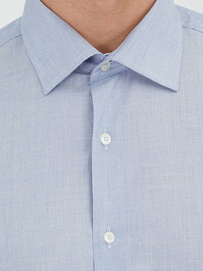 Dunkelblau Regular Fit Baumwollhemd