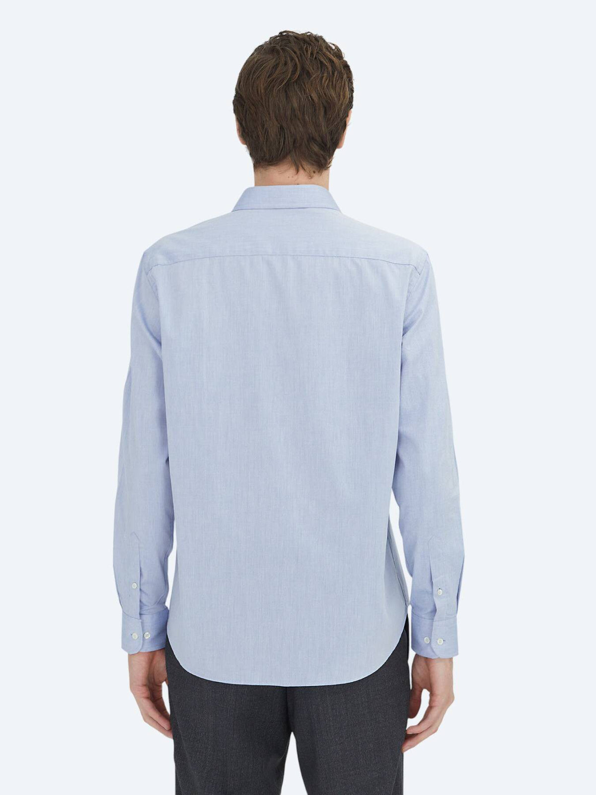 Helles Marineblau Regular Fit Baumwollhemd