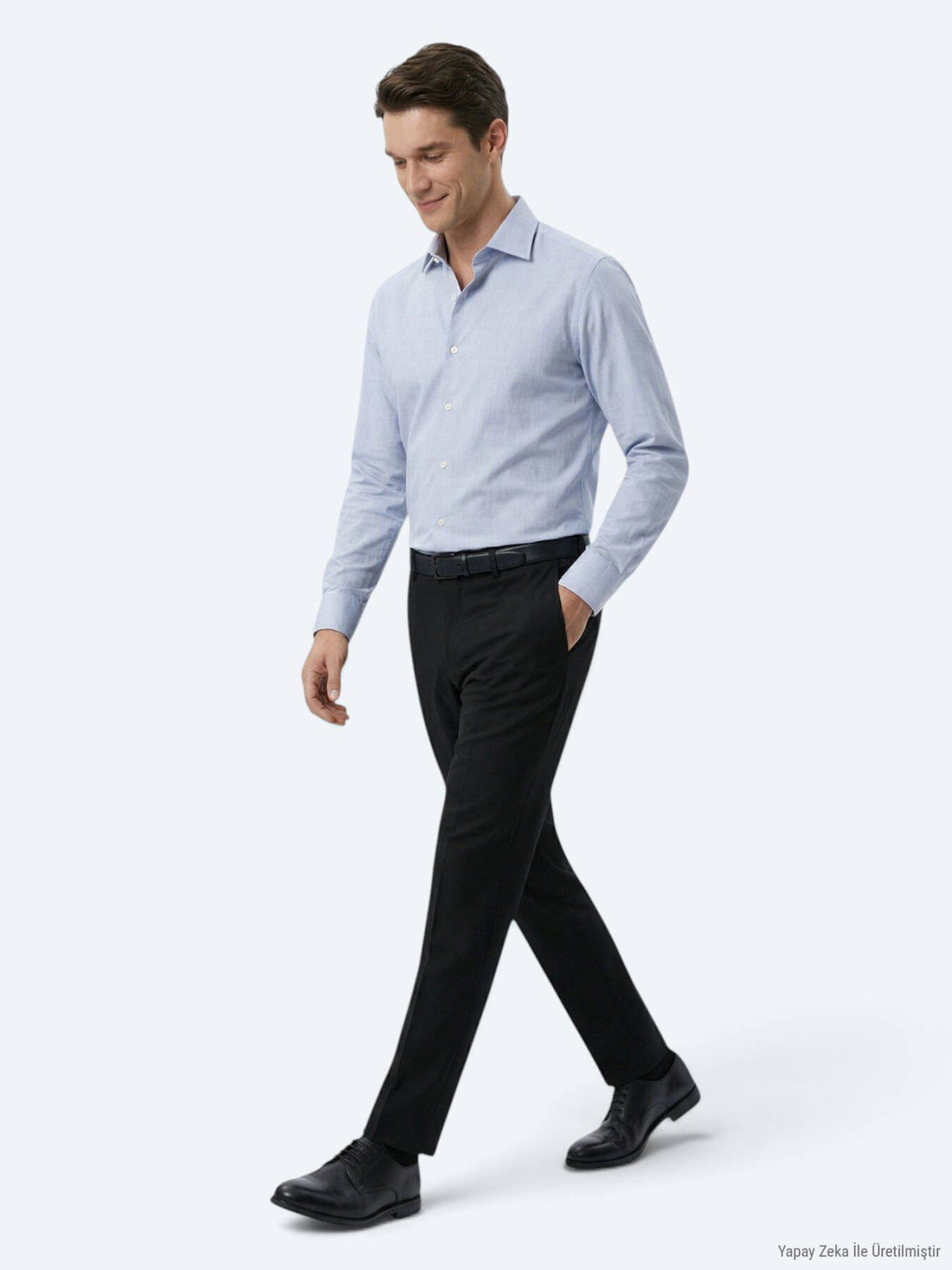 Grau Regular Fit Webklassik Baumwollhemd