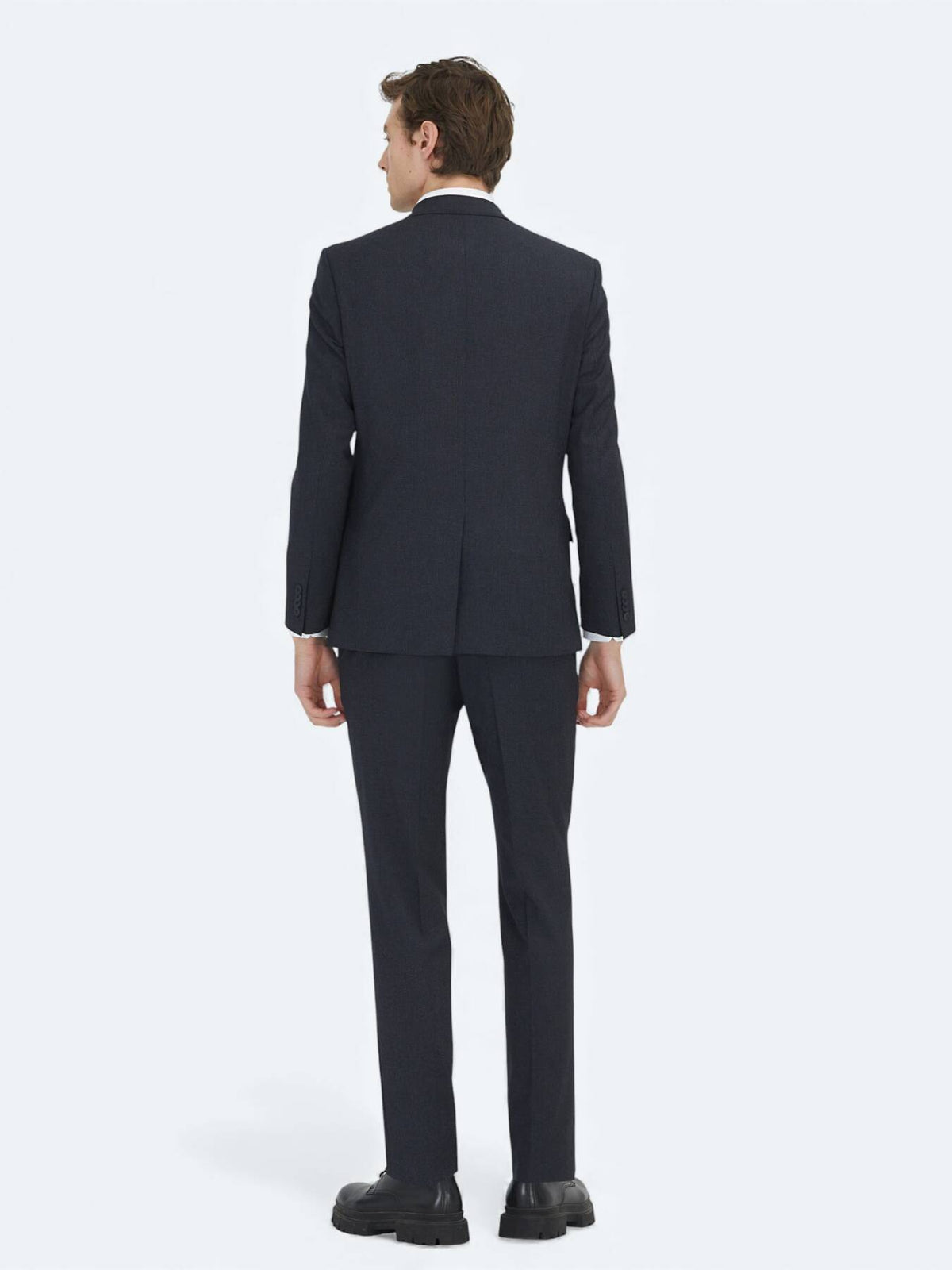 Marineblaues Micro Modern Fit Anzug