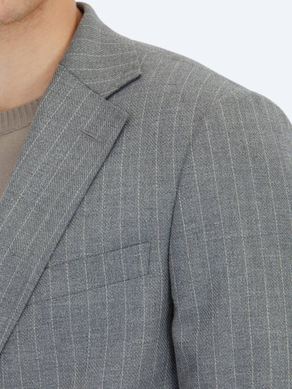 Anthrazit gestreifter Modern Fit Anzug