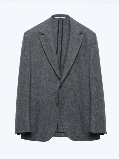 Grau Micro Modern Fit 100% Wolle Jacke