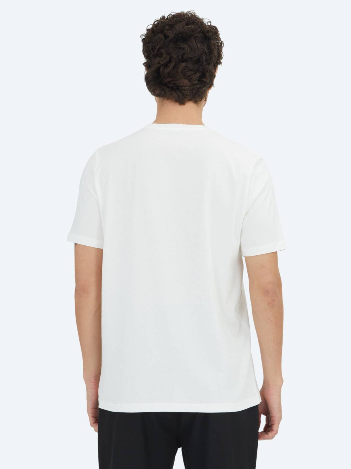 Weißes schlichtes Rundhals T-Shirt 100% Baumwolle