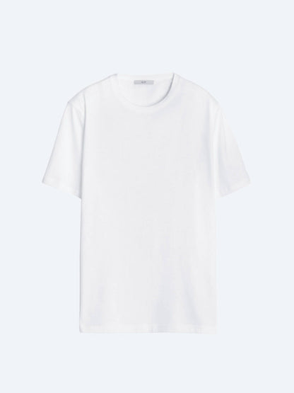 Weißes schlichtes Rundhals T-Shirt 100% Baumwolle
