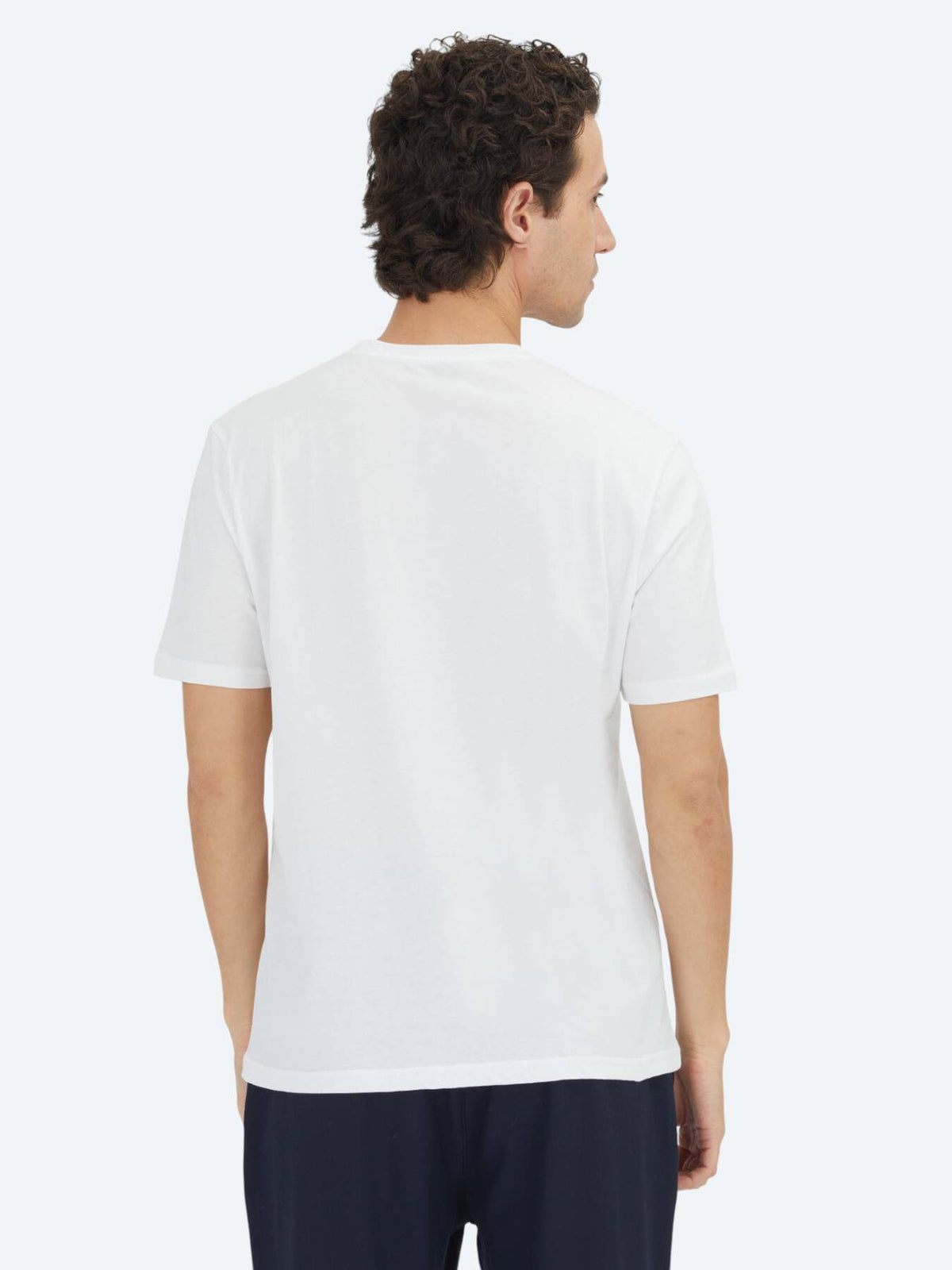 Weißes schlichtes Rundhals T-Shirt 100% Baumwolle