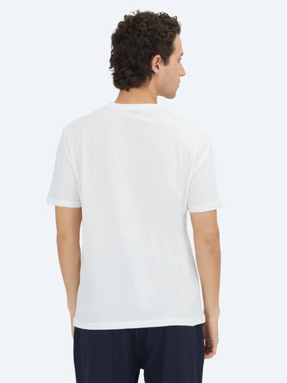 Weißes schlichtes Rundhals T-Shirt 100% Baumwolle