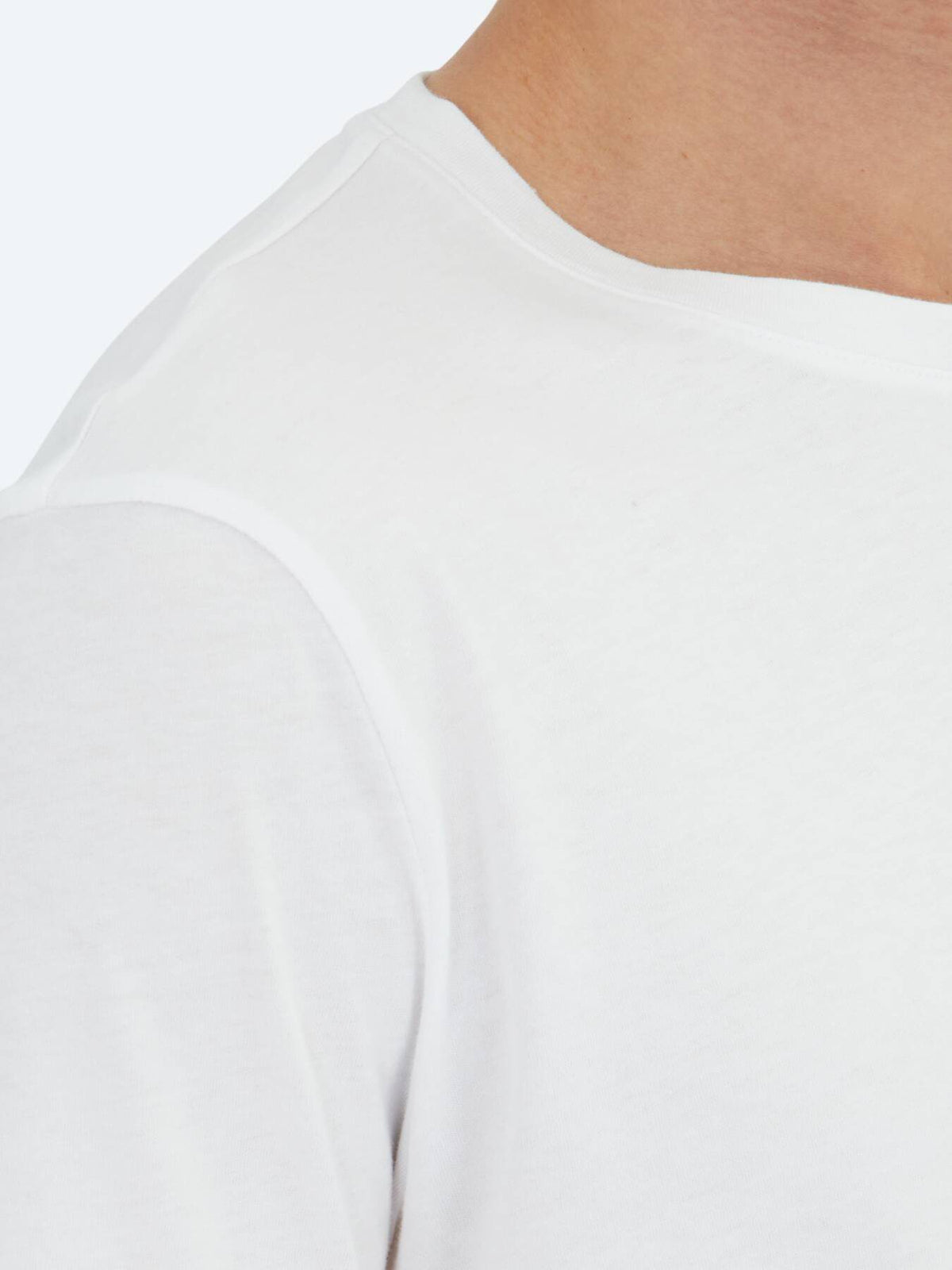 Weißes schlichtes Rundhals T-Shirt 100% Baumwolle