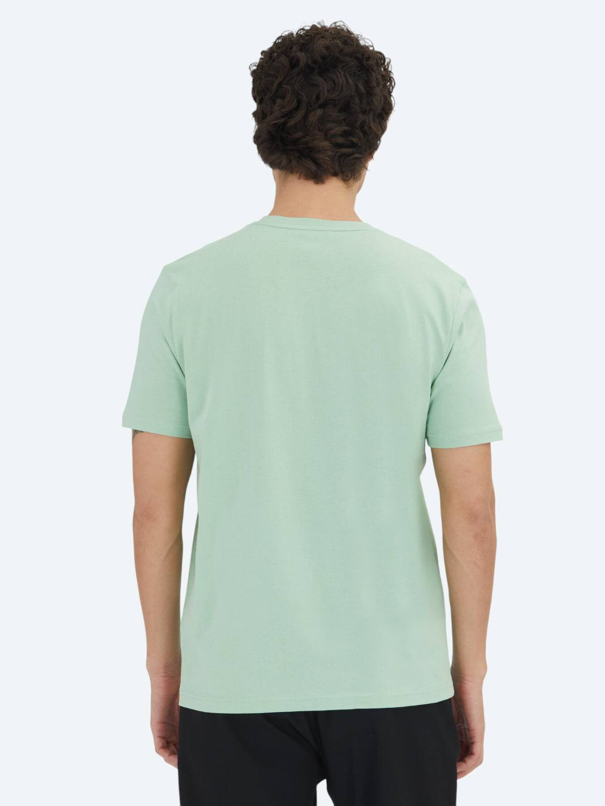 Mint Unifarben Rundhals T-Shirt 100% Baumwolle
