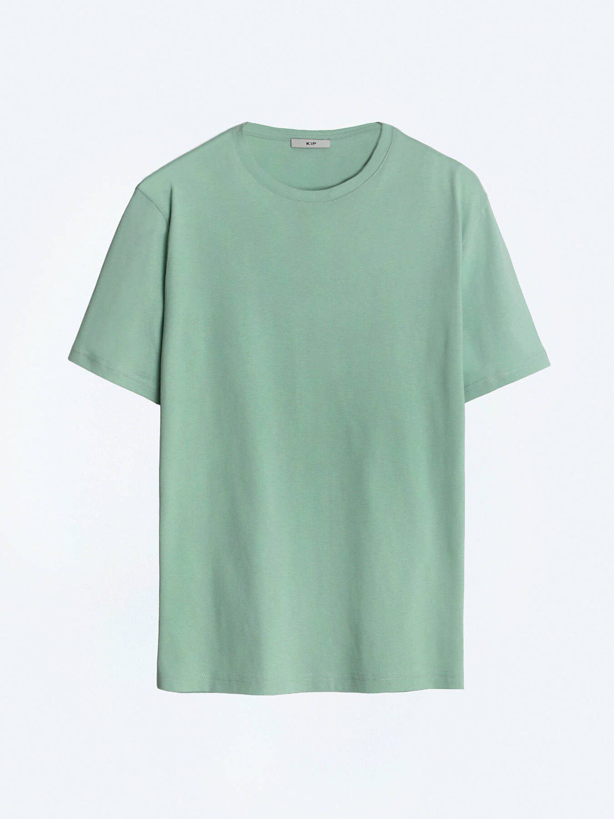Mint Unifarben Rundhals T-Shirt 100% Baumwolle